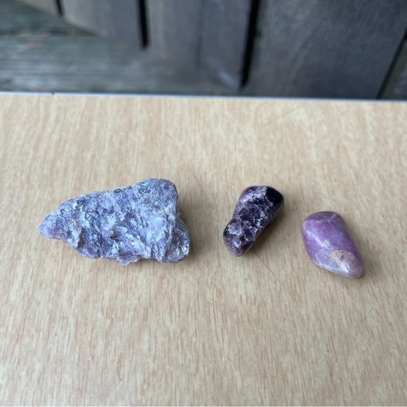 Lepidolite / Mica Crystal Set of 3 - Picture 12 of 14